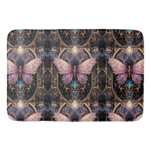 Tapete De Banheiro Trendy Art Deco Borboleta Dourada Rosa Púrpura
