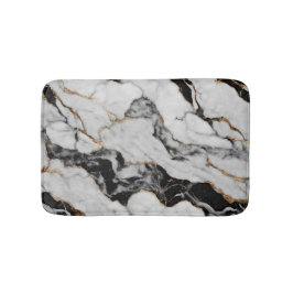 Tapete De Banheiro Trendy Black e White Dourado Marble