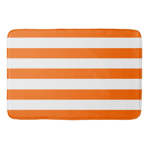 Tapete De Banheiro Trendy Bright Summer Hot Orange Horizontal Strips