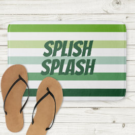 Tapete De Banheiro Trendy Green Stripes
