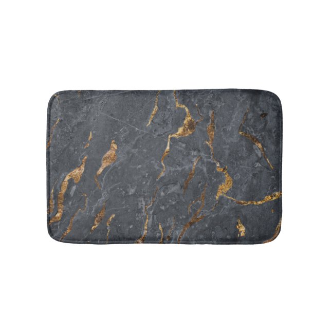 Tapete De Banheiro Trendy Legal Cinza Dourada Marble Stone (frente)