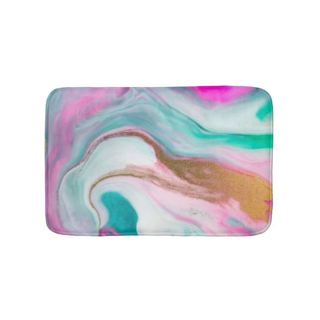 Tapete De Banheiro Trendy Legal Colorful Marble Dourado (frente)