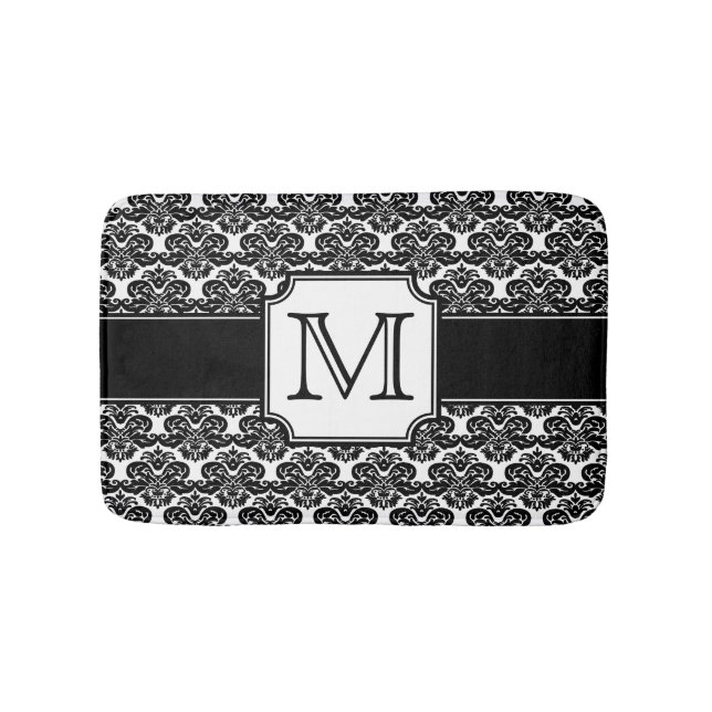 Tapete De Banheiro Trendy Monogrammed Damask (frente)