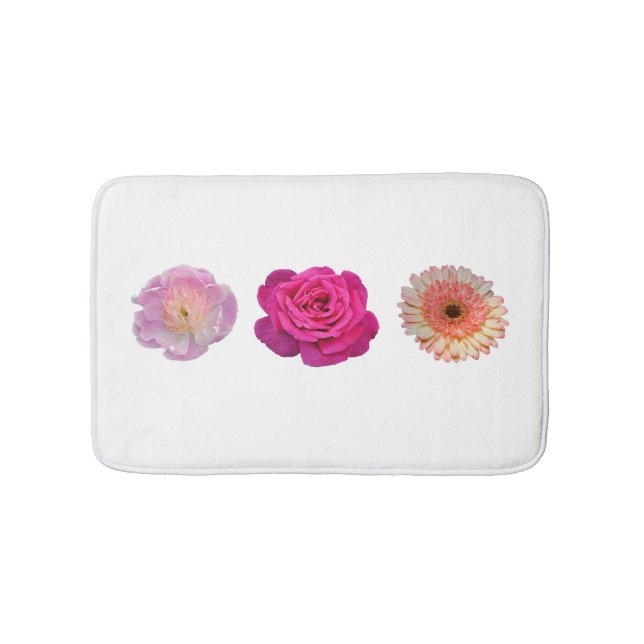 Tapete De Banheiro Três flores padrão (frente)