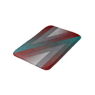 Tapete De Banheiro triângulo da cinza teal burgundy