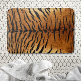 Tapete De Banheiro Tribal selva de peles com animais Tigre Impressão