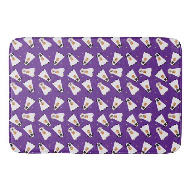 Tapete De Banheiro Trick Ou Tratar Cães Fantasmas Do Labrador Retriev (Frente)