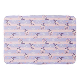 Tapete De Banheiro Trick ou Tratar Fantasmas Cute, Bombas e Stripes