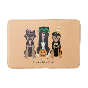 Tapete De Banheiro Trick Ou Tratem Cães Em Fatos De Halloween