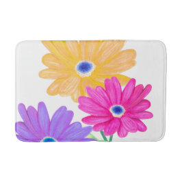 Tapete De Banheiro Trío de Alegria: Floral Brilhante