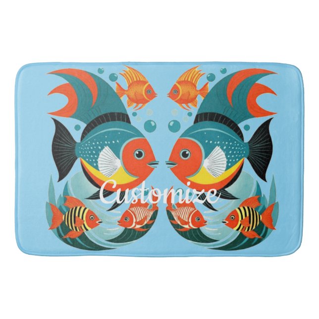 Tapete De Banheiro Tropical Fish Assortion Thunder_Cove (Frente)
