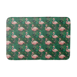 Tapete De Banheiro Tropical Flamingo Pattern