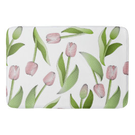 Tapete De Banheiro Tulipa Floral Rosa Moderna