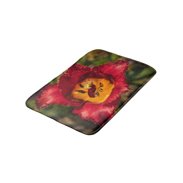 Tapete De Banheiro tulipa vermelha (Angulado)