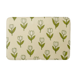 Tapete De Banheiro Tulipas Brancas Bath Mat