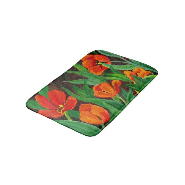 Tapete De Banheiro Tulipas Vermelhas (Angulado)