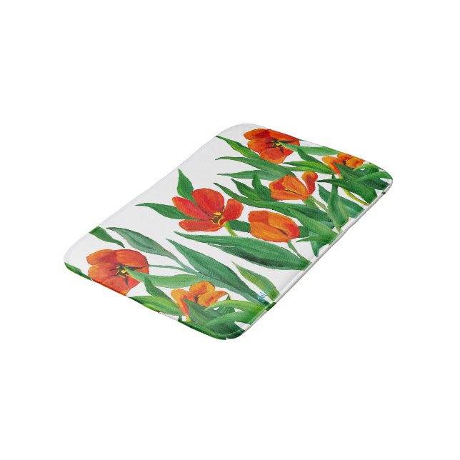 Tapete De Banheiro Tulipas Vermelhas (Angulado)