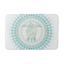 Turquesa Verde Tartaruga Mandala Maritime