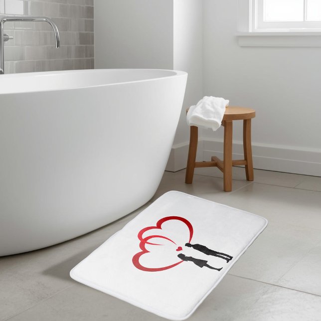 Tapete De Banheiro Two In Love Bath Mat (Criador carregado)