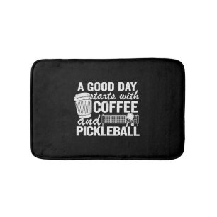 Tapete De Banheiro Um Bom Dia Começa Com Café E Pickleball