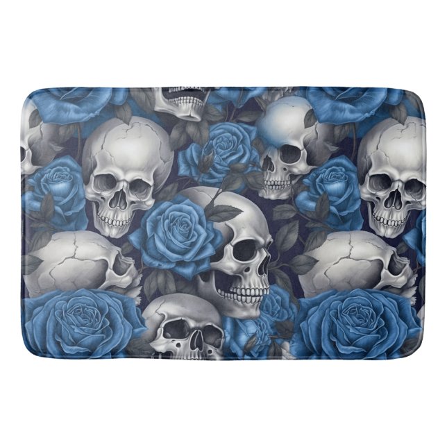 Tapete De Banheiro Um design da série A Skull and Roses 12 (Frente)