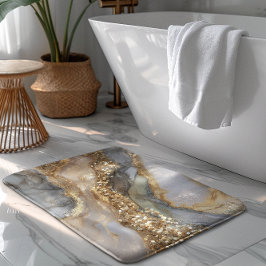 Tapete De Banheiro Um fundo de mármore branco e dourado luxuoso