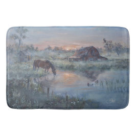Tapete De Banheiro Um Novo Dia - Pintura de cavalo