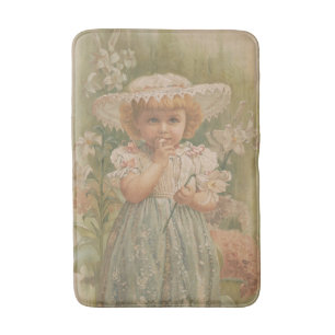 Tapete De Banheiro "Uma Páscoa em Flor" Ilustração Vintage, cerca de 