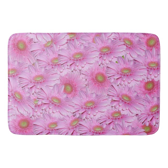 Tapete De Banheiro Uma Sinfonia de Gerberas Rosa, (Frente)