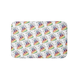 Tapete De Banheiro Unicorn Rainbow Poop Emoji