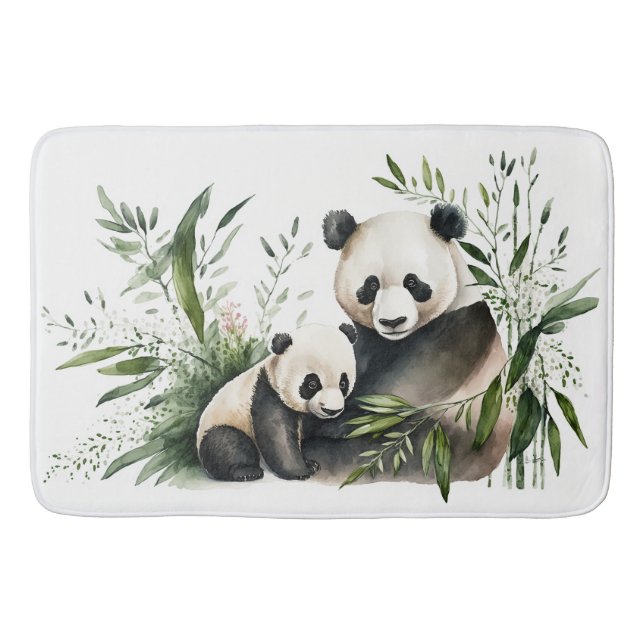Tapete De Banheiro Urso De Panda Com Cubo (Frente)