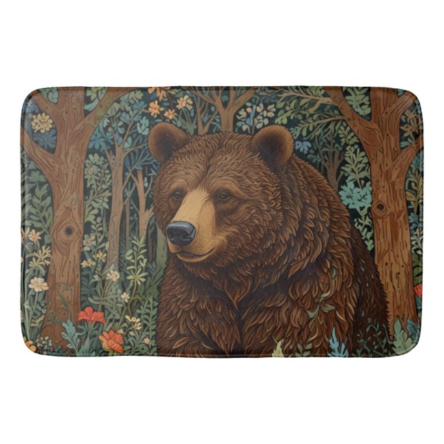Tapete De Banheiro Urso-marrom-retrógrado russo (Frente)