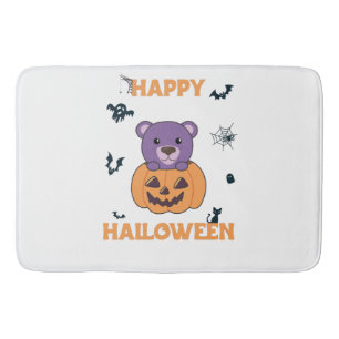 Tapete De Banheiro Urso Na Pumpkin Doces Ursos Feliz Dia das Bruxas