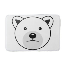 Tapete De Banheiro Urso Polar de Cartoon Bonito
