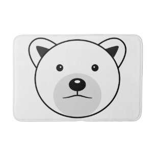 Tapete De Banheiro Urso Polar de Cartoon Bonito