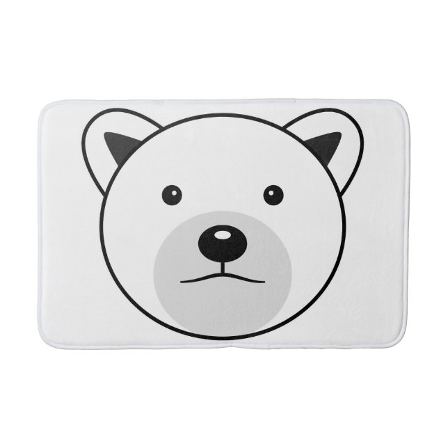 Tapete De Banheiro Urso Polar de Cartoon Bonito (Frente)