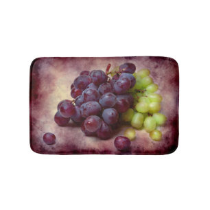 Tapete De Banheiro Uvas Vermelhas E Verdes