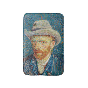 Tapete De Banheiro Van Gogh - Autorretrato com um chapéu de feltro de