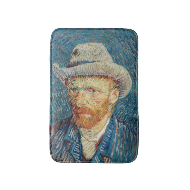 Tapete De Banheiro Van Gogh - Autorretrato com um chapéu de feltro de (Frente Vertical)