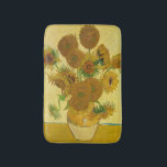 Tapete De Banheiro Van Gogh - Vase com 15 Girassóis<br><div class="desc">Vase com Quinze Girassóis / Vase avec quinze Tornesols - Vincent Van Gogh,  agosto de 1888 - Girassóis versão 1888 (F454)</div>