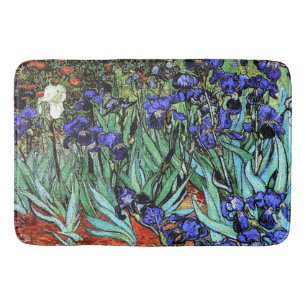 Tapete De Banheiro Van Goghs Íris floresce a esteira de banho floral