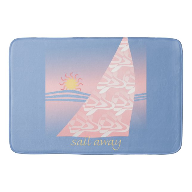 Tapete De Banheiro Velas Rosa e Azul Longe (Frente)