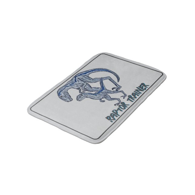 Tapete De Banheiro Velociraptor Raptor Dinossauro Treinador Bath Mat (Angulado)
