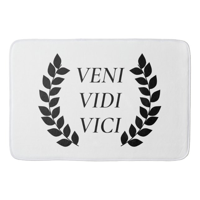 Tapete De Banheiro Veni Vidi Vici Eu Vi Que Conquistei (Frente)