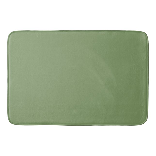Tapete De Banheiro Verde com tempo: Cor Sólido Uniforme (Frente)