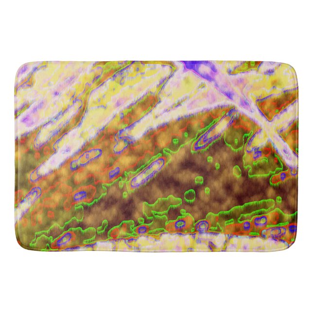 Tapete De Banheiro Verde elétrico orgânico (Frente)