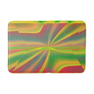 Tapete De Banheiro Verde-limão-Abstrato de-cor moderna