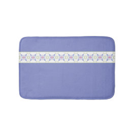 Tapete De Banheiro Verde-Mauve decorativo, branco e rosa acentuado