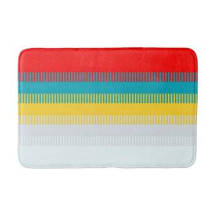 Tapete De Banheiro Vermelho Azul Amarelo Branco Cinza Fofo Chic Único