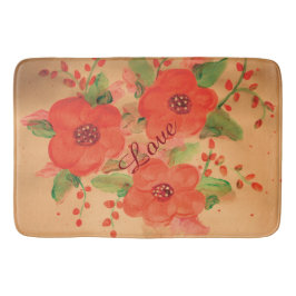 Tapete De Banheiro Vermelho Laranja Vibrante